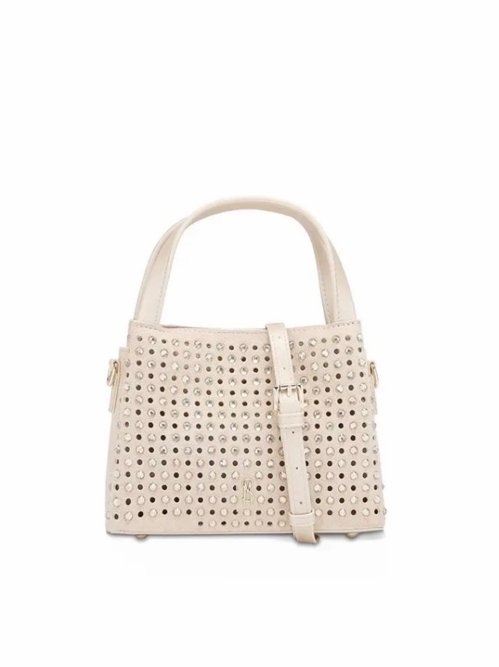 Steve Madden Cream Top-Zip Crossbody Organizer